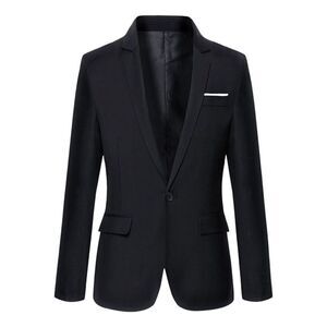 New Beninos Mens Slim Fit Casual One Button Blazer Jacket S